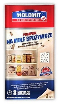 2X PUŁAPKA NA MOLE SPOŻYWCZE KUCHENNE LEP FEROMONY