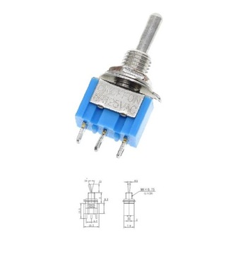 PRZEŁĄCZNIK HEBELKOWY 3PIN MTS-103 ON OFF ON