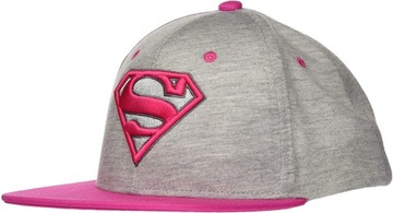 Czapka fullcap superman szara róż 58