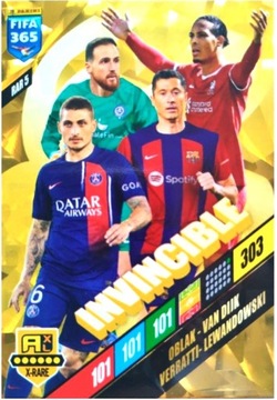 RAR 5 INVINCIBLE - FIFA 365 2024 karta Lewandowski Oblak Verratti van Dijk