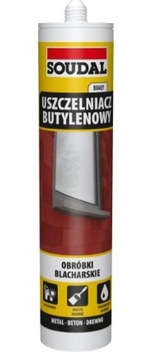 Uszczelniacz butylowy biały 280ml dekarski BUTYLEN SOUDAL malowalny
