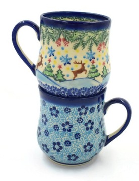 Kubek ceramiczny 2 x 350ml ZESTAW Ręcznie malowany
