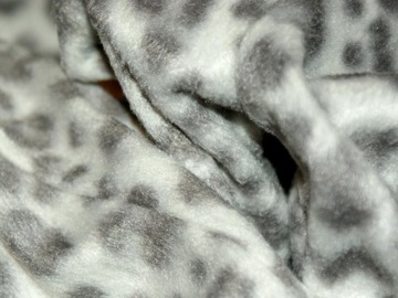 Polarowa piżama damska szara panterka ciepła 42
