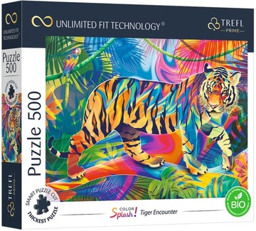 Puzzle 500 UFT Kolorowy Tygrys 37453