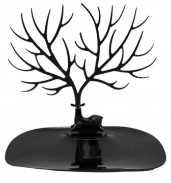 EKSPOZYTOR STOJAK ROGACZ KOLCZYKI BIŻUTERIĘ CZARNY