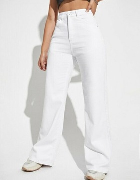 SHEIN SPODNIE BAIŁE PROSTE JEANSOWE 34 Shein