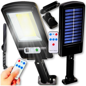 LAMPA SOLARNA ULICZNA LED CZUJNIK RUCHU + PILOT