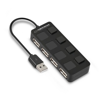 РАЗДЕЛИТЕЛЬ USB 2.0 ХАБ 4 ПОРТОВ Windows/Mac/Linux