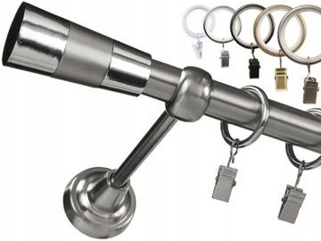 KARNISZ pojedynczy 19mm / 140 cm LUXURY CICHE KÓŁKA wzory 6 KOLORÓW wybór