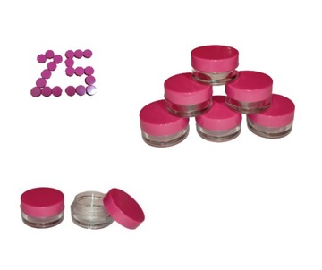 25x Słoiczek Pojemniczek 5ml na ozdoby Różowa Nak