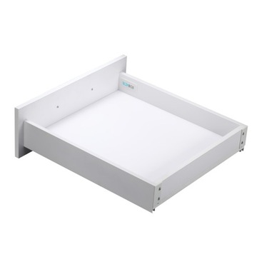 SZUFLADA SLIMBOX 400 (NISKA), push to open, biały max obciążenie 45 kg