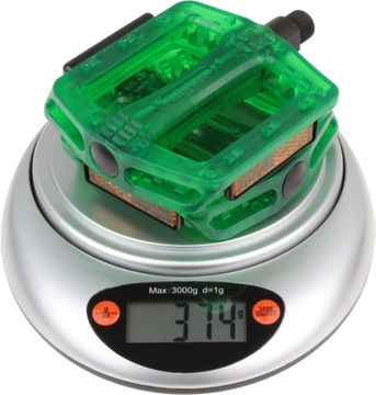 ПЕДАЛИ WELLGO B107P BMX 9/16x20 ПРОЗРАЧНЫЕ ЛИМОННО-ЗЕЛЕНЫЕ