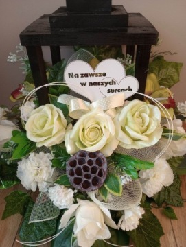Фонарь Цветы на могилу КОМПОЗИЦИЯ букета СТРОИК