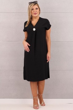 ПРОСТОЕ ПЛАТЬЕ С ПРОЗЬЮ, БРОШЬ, ПОЛЬСКИЙ ПРОИЗВОДИТЕЛЬ, БОЛЬШИЕ РАЗМЕРЫ