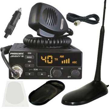CB RADIO PRESIDENT JIMMY 3 III + ANTENA NEODYM
