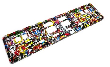 Ramka tablicy rejestracji DO AUTA hydrografika STICKERBOMB BOMBA NAKLEJEK