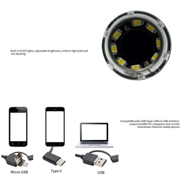 БЕСПРОВОДНОЙ ЦИФРОВОЙ МИКРОСКОП 1600X РУЧНОЙ 3 ДЮЙМА