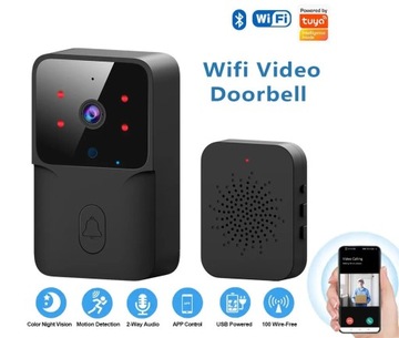 DZWONEK do DRZWI z Kamerą PODGLĄD Wizjer DOMOFON WIFI APLIKACJA iOS Android