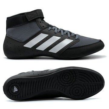 КРОССОВКИ ДЛЯ ТРЕНИРОВОК ДЛЯ БОРЬБЫ ADIDAS MAT HOG 2.0, ЧЕРНЫЕ, размер 40 2/3