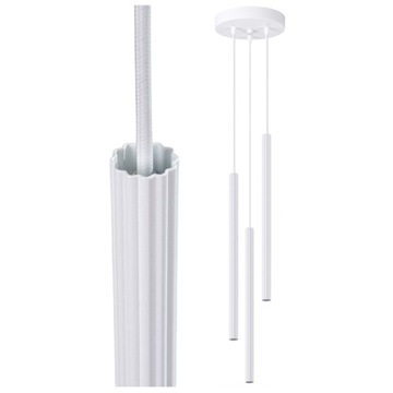 Lampa wisząca LED ARCHE 3P biała sufitowa tuby do salonu jadalni nad stół