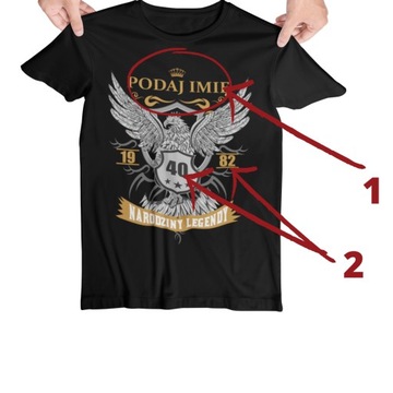 Футболка ПОДАРОК ​​НА ДЕНЬ РОЖДЕНИЯ 16-99 ЛЮБОЙ ГОД НАЗВАНИЕ ОРИГИНАЛЬНАЯ Футболка Eagle