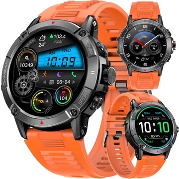 SMARTWATCH MĘSKI WODOODPORNY KARDIOWATCH MENU PL
