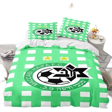ZESTAW POŚCIELI 3D FOOTBALL HAIFA CLUB Z 2 POSZEWKAMI NA PODUSZKI