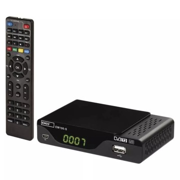 Dekoder cyfrowy DVB-T2, H.265, EMOS EM190-S HD