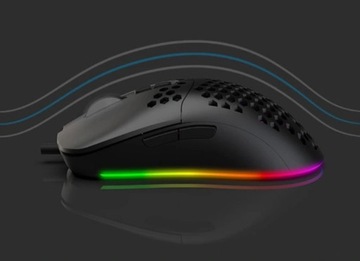 СВЕРХЛЕГКАЯ ИГРОВАЯ МЫШЬ СО СВЕТОДИОДОМ RGB ДЛЯ ГЕЙМЕРОВ j900