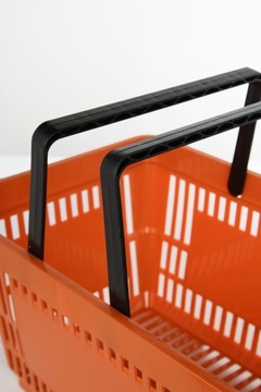 Набор Тележка оцинкованная с ручкой + 10 корзин 22л Оранжевый