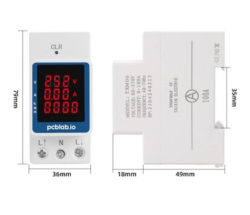 ЖК-метр тока энергии для DIN-рейки