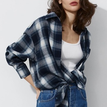 Women's Classic Oversize Plaid Shirts 100% Cotton