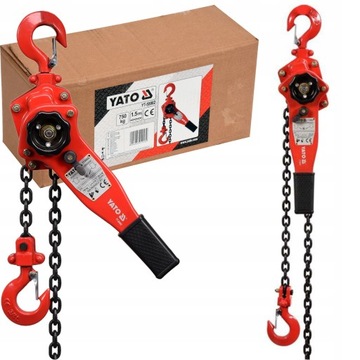 ЛЕБЕДКА ЯТО ЦЕПНАЯ ЛЕБЕДКА 7500 кг 1,5 м