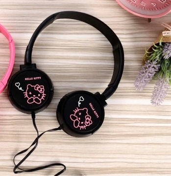 SŁUCHAWKI SKŁADANE HELLO KITTY Z MIKROFONEM