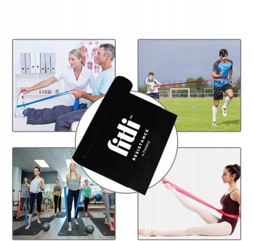 TAŚMA GUMA REHABILITACYJNA DO ĆWICZENIA I FITNESSU FLAT BAND 2M OPÓR 13/18
