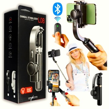 SELFIESTICK GIMBAL UCHWYT NA TELEFON AUTOMATYCZNA STABILIZACJA OBROTOWY ABS