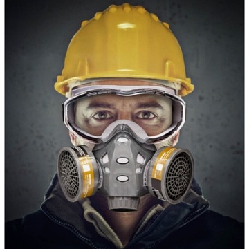 НАБОР ЗАЩИТНОЙ АНТИПЫЛЕВОЙ КРАСОЧНОЙ МАСКИ С РЕСПИРАТОРОМ