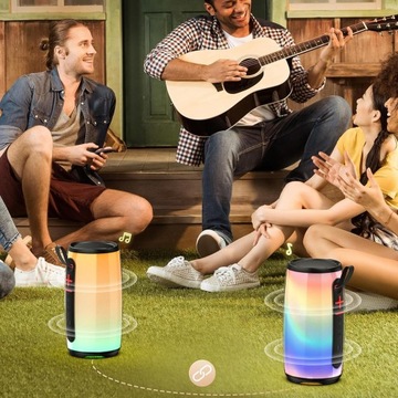 7-ЦВЕТНАЯ СВЕТОДИОДНАЯ КАРАОКЕ-МАШИНА С 2 БЕСПРОВОДНЫМИ МИКРОФОНАМИ BLUETOOTH