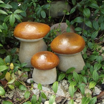 фигурки садовых грибов, набор из 3 шт., подарок