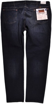 WRANGLER spodnie STRAIGHT regular DARK BLUE jeans GREENSBORO _ W44 L34