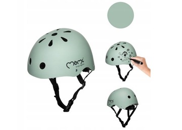 MOMI MIMI ДЕТСКИЙ ЗАЩИТНЫЙ ШЛЕМ ВЕЛОСИПЕД ЗЕЛЕНЫЙ