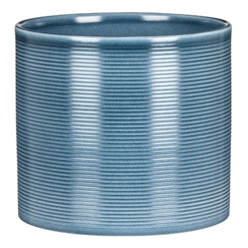 Granatowa osłonka na doniczkę Scheurich 828 Blue Jeans walec 16