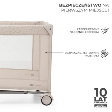 Дорожная кроватка 3в1, манеж складной двухуровневый JOY 2 Kinderkraft Beige