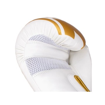 Боксерские перчатки StormCloud Bolt 2.0, белые/золотые, 14 унций