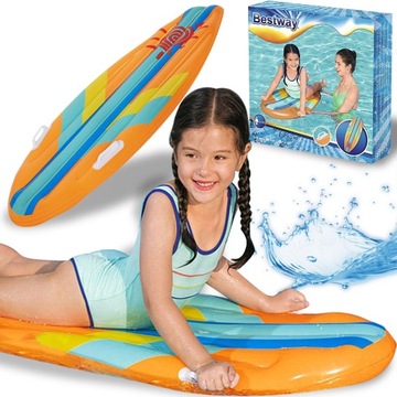 BESTWAY DUŻA DMUCHANA DESKA MATERAC DO WODY PŁYWANIA NA BASEN 114 x 46 CM