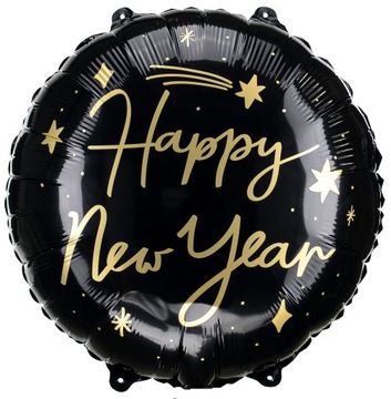 BALON FOLIOWY HAPPY NEW YEAR 45CM SYLWESTER-7741