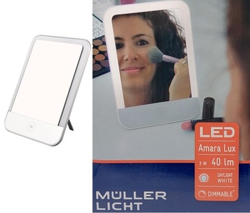 LUSTERKO Müller LED DO MAKIJAŻU PODŚWIETLANE