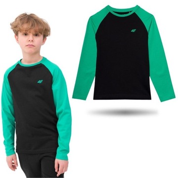 BLUZA CHŁOPIĘCA 4F LONGSLEEVE BLUZKA Z DŁUGIM RĘKAWEM SPORTOWA NA CO DZIEŃ