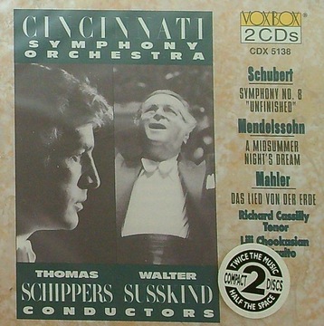 Schubert Mahler T. Shippers W. Susskind Symph. No.8 Das Lied Von Der Erde