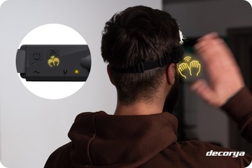 LATARKA CZOŁOWA CZOŁÓWKA LED GŁOWĘ AKUMULATOR USB CZUJNIK WŁĄCZANIE NA RUCH